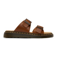 닥터마틴 Dr. Martens Tan Josef Leather Buckle Slide Sandals 241399M234006