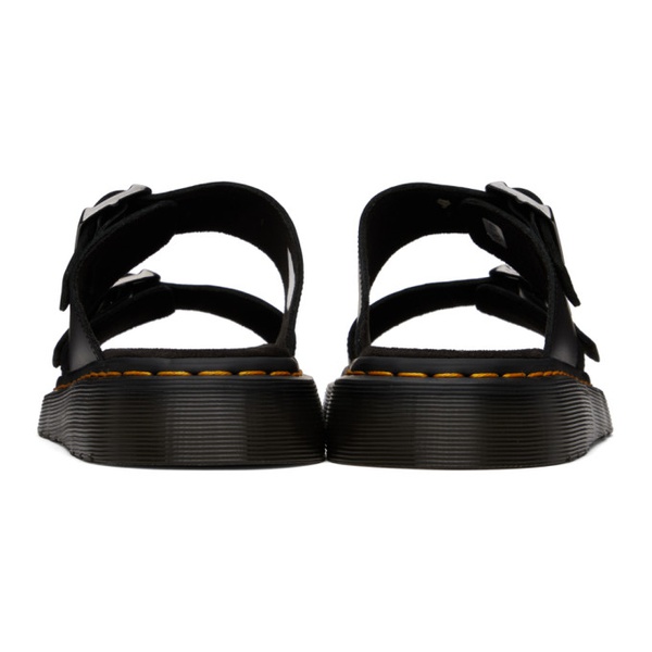 닥터마틴 닥터마틴 Dr. Martens Black Josef Leather Buckle Slide Sandals 241399M234008
