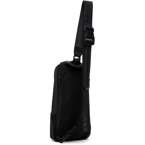  Master-piece Black Slick Leather Sling Bag 241401M170018