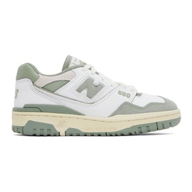 뉴발란스 New Balance Green & White 550 Sneakers 241402F128057