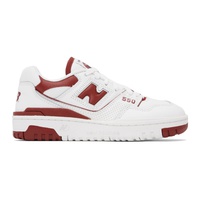 뉴발란스 New Balance White & Red 550 Sneakers 241402F128061