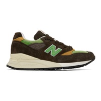 뉴발란스 New Balance Brown & Green Made in USA 998 Sneakers 241402F128094