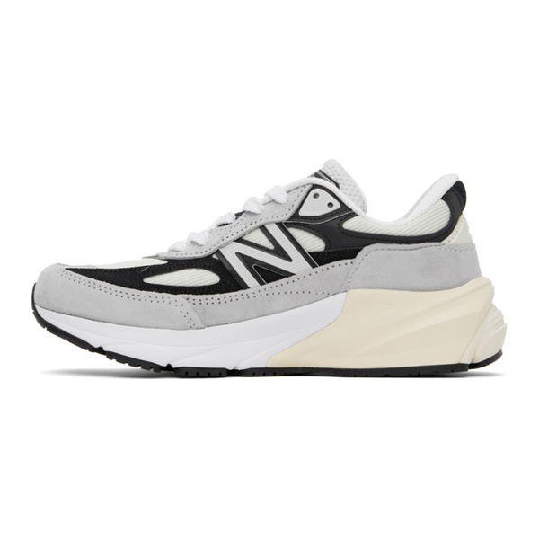 뉴발란스 뉴발란스 New Balance 오프화이트 Off-White & Gray Made in USA 990v6 Sneakers 241402F128119