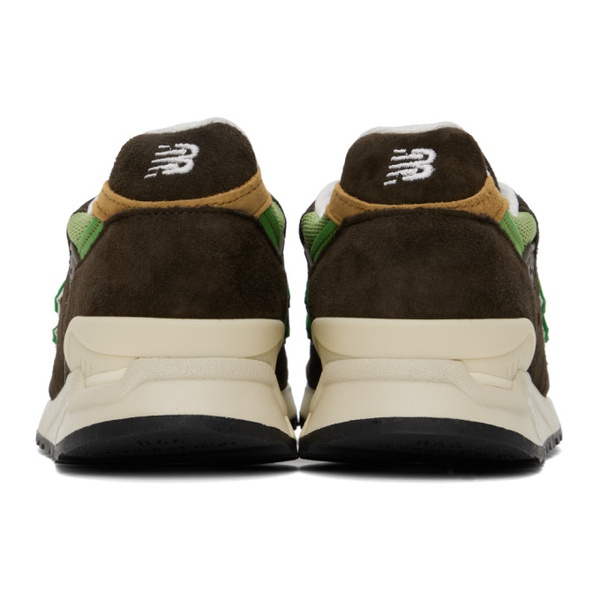 뉴발란스 뉴발란스 New Balance Brown & Green Made in USA 998 Sneakers 241402F128127