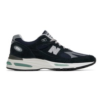 뉴발란스 New Balance Navy & Black Made In UK 991v1 Sneakers 241402F128130