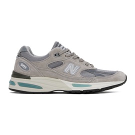 뉴발란스 New Balance Gray Made In UK 991v2 Sneakers 241402F128131