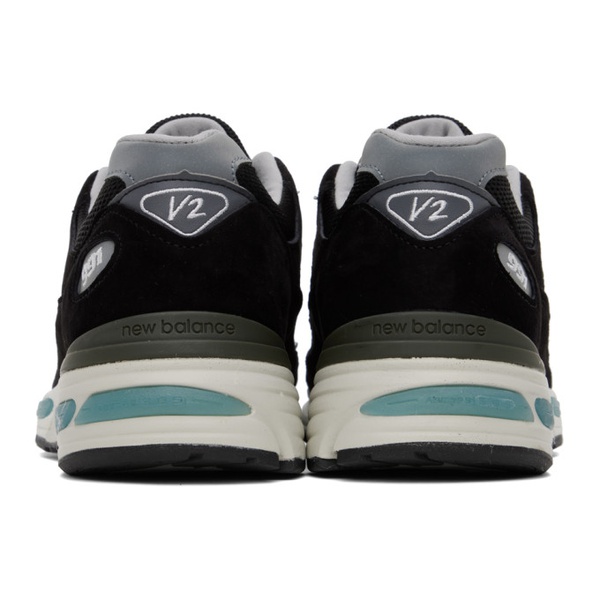 뉴발란스 뉴발란스 New Balance Black Made In UK 991v2 Sneakers 241402F128132