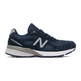 뉴발란스 New Balance Navy Made in USA 990v4 Core Sneakers 241402F128136