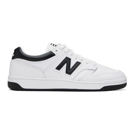 뉴발란스 New Balance White & Black 480 Sneakers 241402F128270