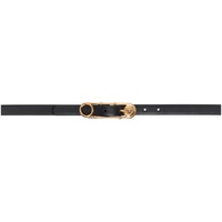 베르사체 Versace Black Safety Pin Leather Belt 241404F001005
