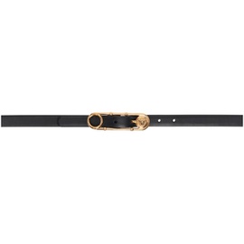 베르사체 Versace Black Safety Pin Leather Belt 241404F001005
