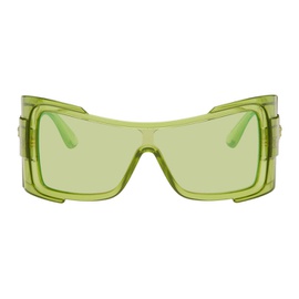 베르사체 Versace Green Maxi Medusa Biggie Shield Sunglasses 241404F005024