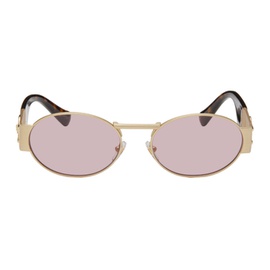 베르사체 Versace Gold Medusa Deco Oval Sunglasses 241404F005072