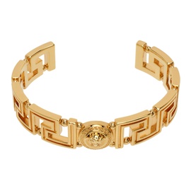 베르사체 Versace Gold Medusa Greca Cuff Bracelet 241404F020008