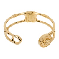 베르사체 Versace Gold Safety Pin Bracelet 241404F020009
