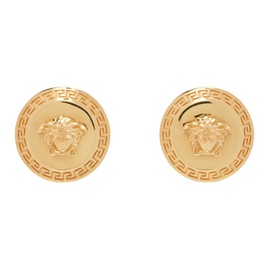 베르사체 Versace Gold Tribute Medusa Stud Earrings 241404F022001