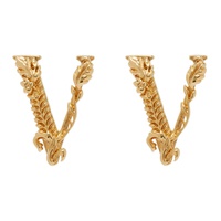 베르사체 Versace Gold Virtus Stud Earrings 241404F022004