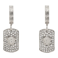 베르사체 Versace Silver Medusa Hoop Earrings 241404F022011