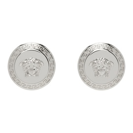 베르사체 Versace Silver Tribute Medusa Stud Earrings 241404F022030