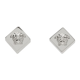 베르사체 Versace Silver Medusa Mosaic Earrings 241404F022032