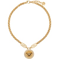 베르사체 Versace Gold La Medusa Greca Necklace 241404F023001