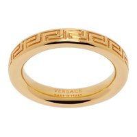 베르사체 Versace Gold Engraved Greek Key Ring 241404F024009