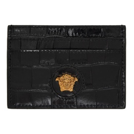 베르사체 Versace Black Croco Card Holder 241404F037002
