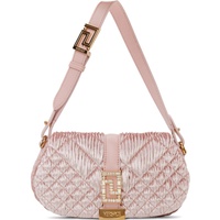 베르사체 Versace Pink Greca Goddess Velvet Mini Bag 241404F046006
