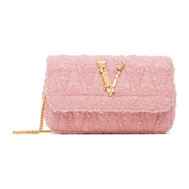 베르사체 Versace Pink Mini Logo Bag 241404F048002