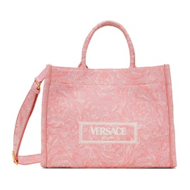 베르사체 Versace Pink Barocco Athena Tote 241404F049007