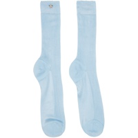 베르사체 Versace Blue Ribbed Knit Socks 241404F076000