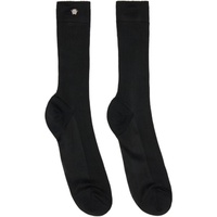 베르사체 Versace Black Ribbed Knit Socks 241404F076002