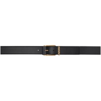 베르사체 Versace Black Greca Accent Leather Belt 241404M131003