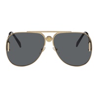 베르사체 Versace Gold Medusa Pilot Biggie Sunglasses 241404M134003