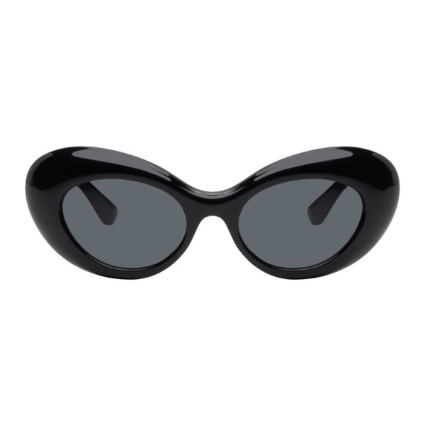 베르사체 베르사체 Versace Black La Medusa Oval Sunglasses 241404M134014