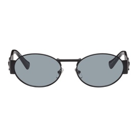 베르사체 Versace Black Medusa Deco Oval Sunglasses 241404M134022