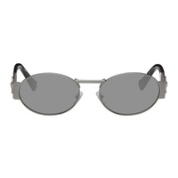 베르사체 Versace Silver Oval Sunglasses 241404M134025