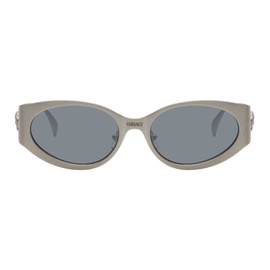 베르사체 Versace Silver La Medusa Oval Sunglasses 241404M134029