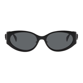 베르사체 Versace Black La Medusa Oval Sunglasses 241404M134030