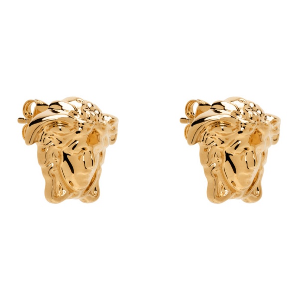 베르사체 베르사체 Versace Gold Medusa Head Earrings 241404M144002