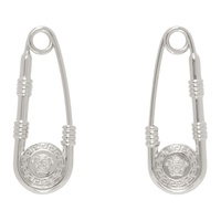 베르사체 Versace Silver Safety Pin Earrings 241404M144008