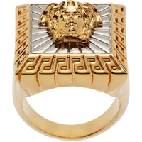 베르사체 Versace Gold & Silver Medusa Square Ring 241404M147035