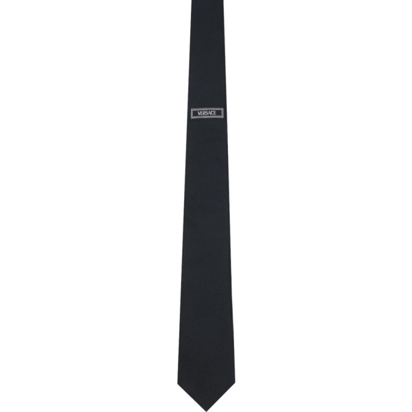 베르사체 베르사체 Versace Black 90s Vintage Logo Tie 241404M158000