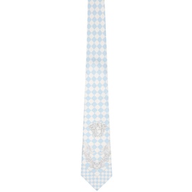 베르사체 Versace Blue & White Shovel Tie 241404M158009