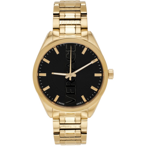 베르사체 베르사체 Versace Gold V-Vertical Watch 241404M165005