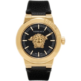 베르사체 Versace Black & Gold Medusa Infinite XL Watch 241404M165007