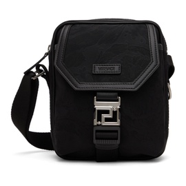 베르사체 Versace Black Neo Nylon Jacquard Crossbody Bag 241404M170002