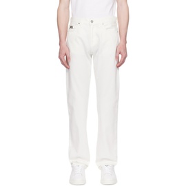 베르사체 Versace White Slim-Fit Jeans 241404M186010