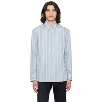 베르사체 Versace Blue Nautical Stripe Shirt 241404M192011