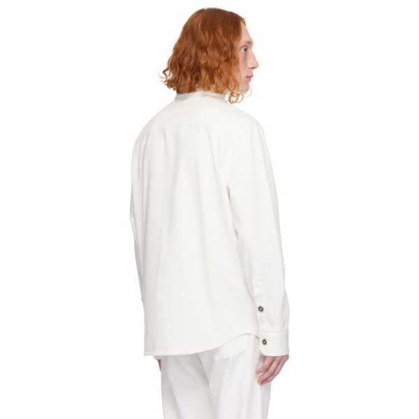 베르사체 베르사체 Versace White Medusa Denim Shirt 241404M192016